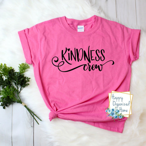 Kindness Crew - Pink Shirt Day T-shirt Toddler, Kids and Adult
