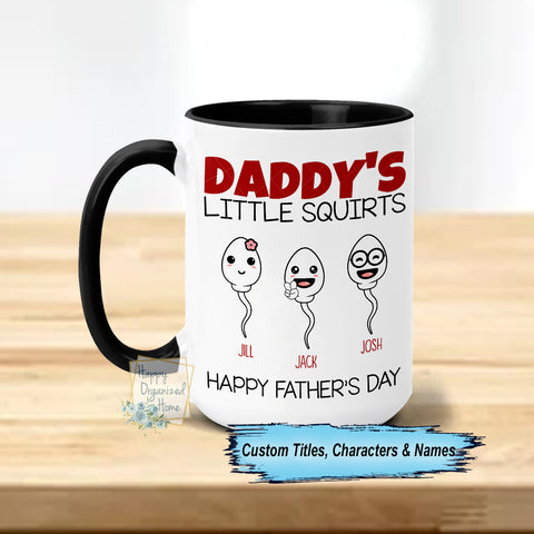 Personalized Father's Day Mug, Funny Father's Day Gifts, Funny Gifts For Dad, Dad Mug, Little Squirt's Mug, Dad Birthday Gifts