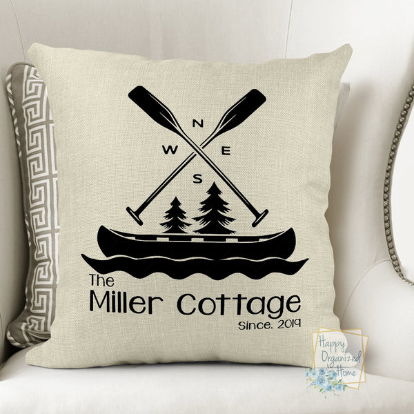 Family Cottage pillow personalized
