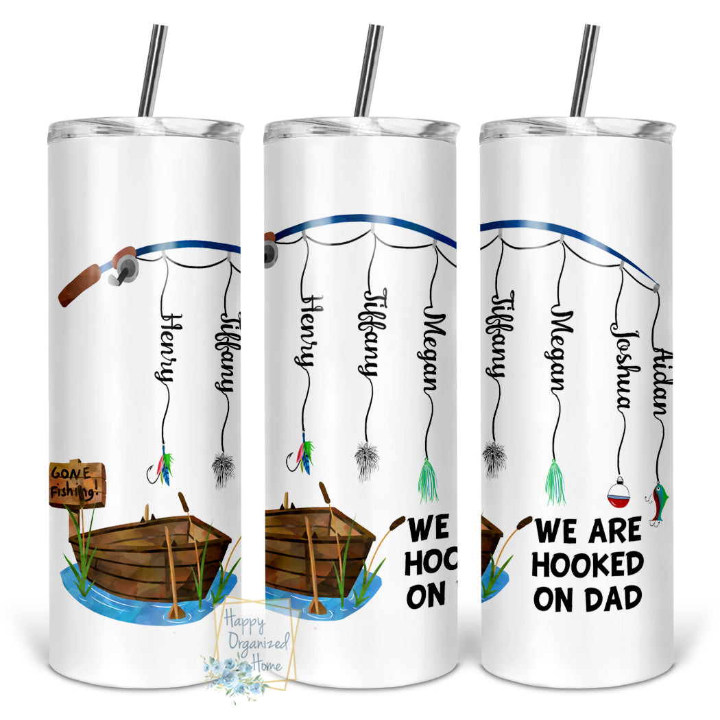 Personalized Fishing Father's Day Grandpa - Insulated tumbler with met –  Happy Organized Home