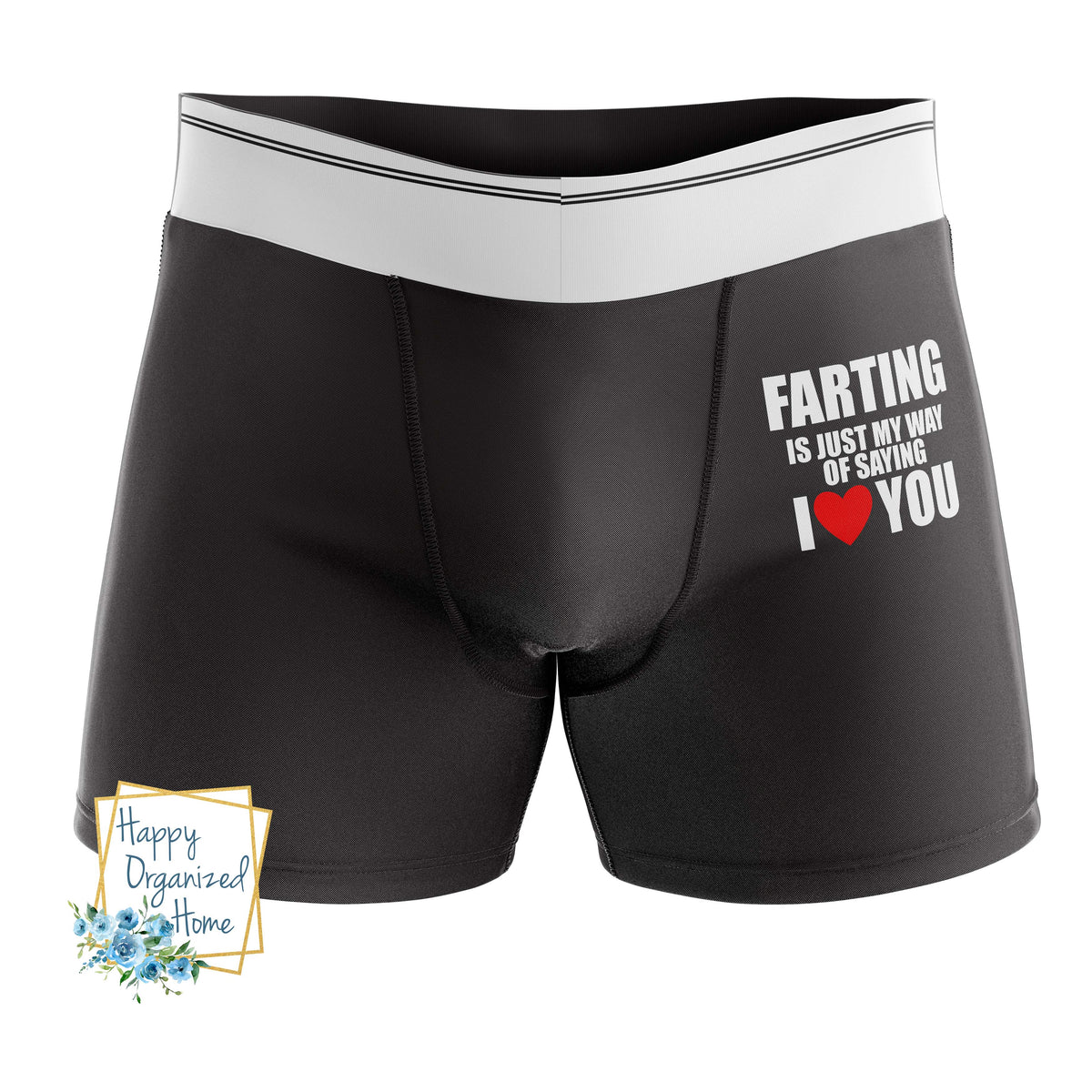 Hold In Farts Funny Valentines - Black Boxer Brief Underwear