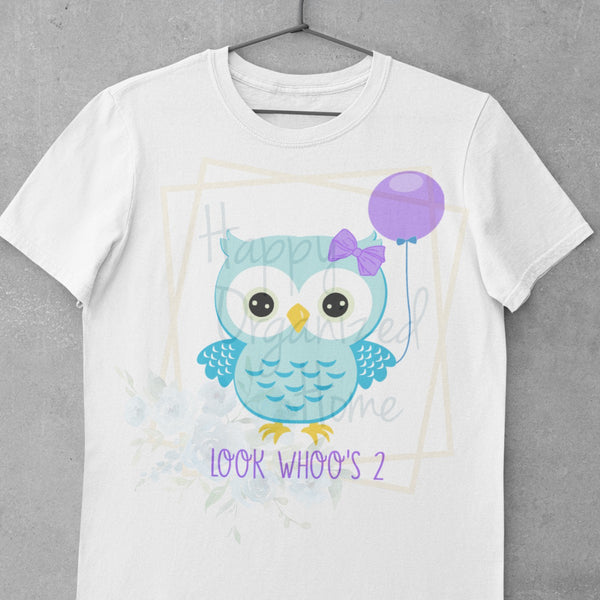 Look Whoo's 2 - Owl tshirt - toddler tshirt