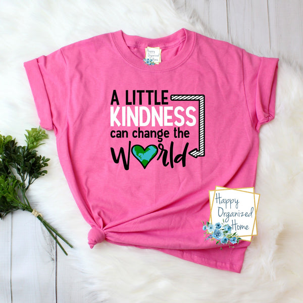 A little kindness can change the world Pink Shirt Day Antibullying t-shirt for kids and adults