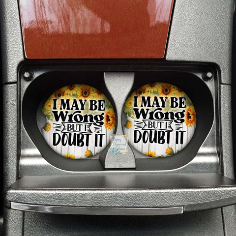 I May be wrong but I doubt it.  Car coaster - Neoprene Cup Holder coaster