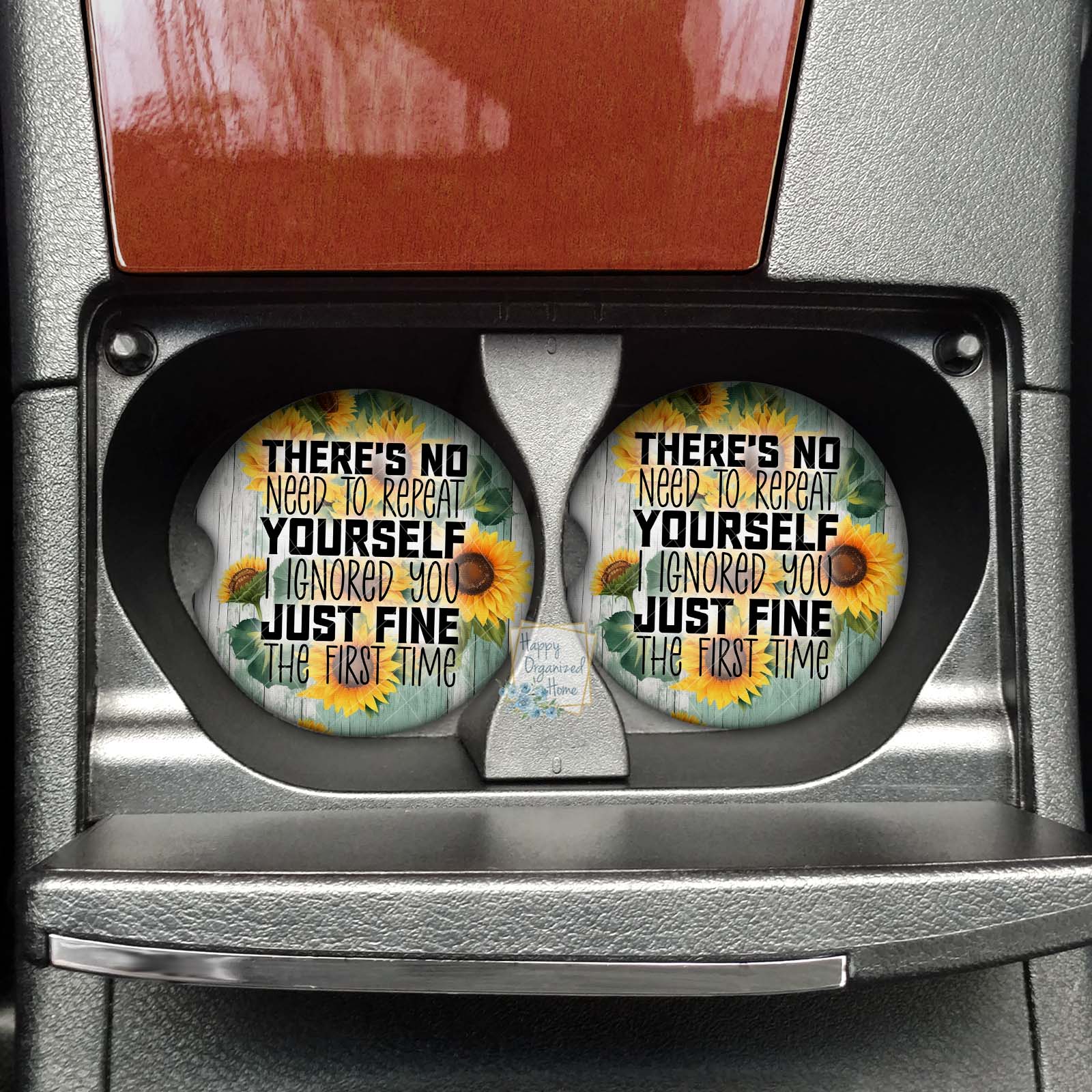 There's no need to repeat yourself. I ignored you just fine the first time.  Car coaster - Neoprene Cup Holder coaster