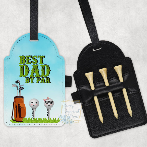 Personalized Golf Best Dad by Par, Father's Day Golf tee Holder, , Dad Birthday Gifts, Best Grandpa by Par