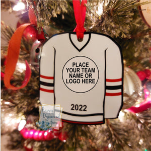 Custom Hockey Jersey Christmas Ornament