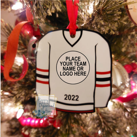 Custom Hockey Jersey Christmas Ornament