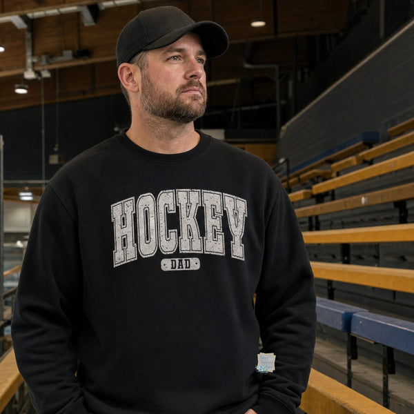 Hockey Dad Personalized Custom crewneck sweatshirt