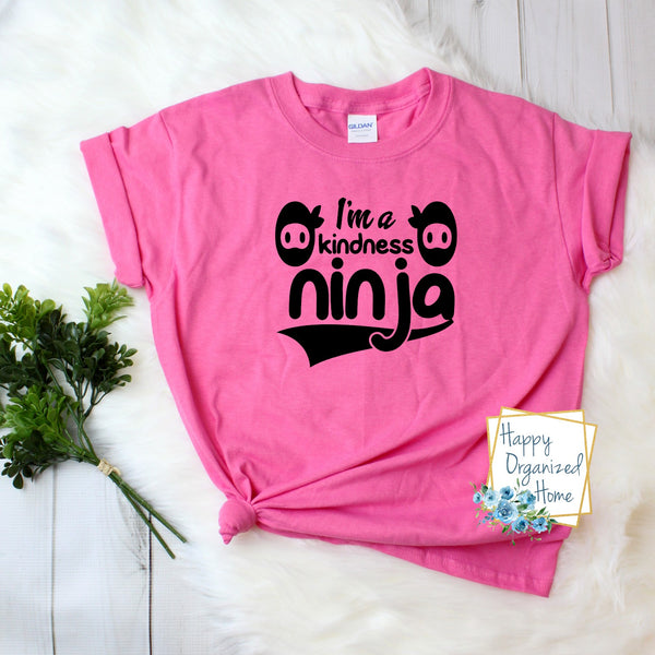 I'm a kindness Ninja - Pink Shirt Day T-shirt Toddler, Kids and Adult