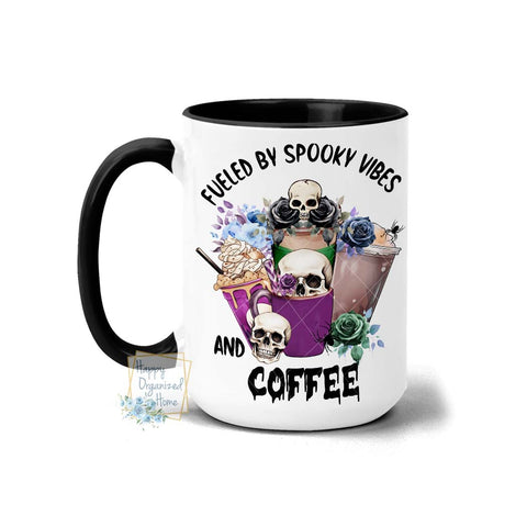 Fueled by Spooky Vibes and Coffee Halloween Coffee Mug Tea Mug