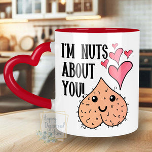 I'm nuts about you Coffee Mug Funny Valentine's Day Gift idea Mug