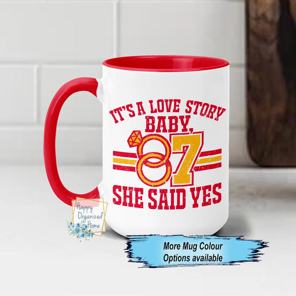 She Said Yes Printed Ceramic Mug