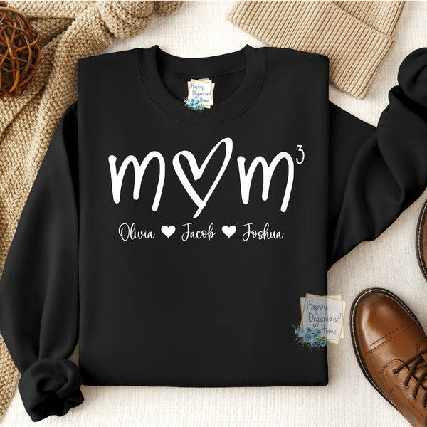 Custom Mom Sweatshirt with Kids names Personalized