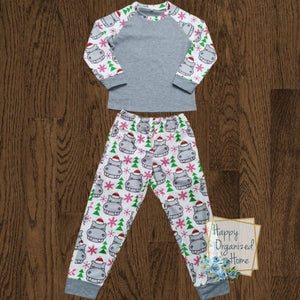 Christmas Pajamas PREORDER Design #2 hippo