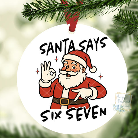 Santa Says 67 Funny Christmas Ornament