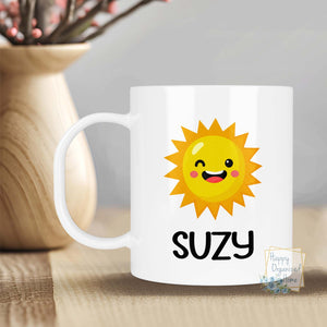 Cute Sunshine faces Personalized Kids Unbreakable Mug