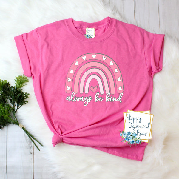 Always be Kind Pink Shirt Day Antibullying t-shirt for kids and adults
