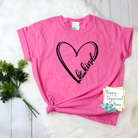 Be kind Heart - Pink Shirt Day T-shirt Toddler, Kids and Adult