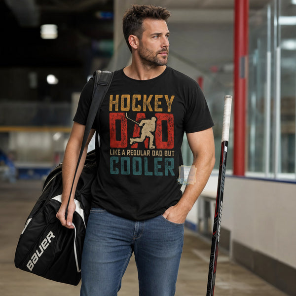 Hockey Dad Like a Regular Dad but cooler funny Hockey Tshirt