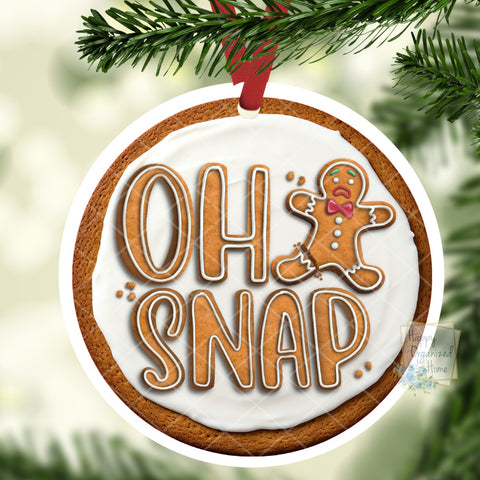Oh Snap Broken gingerbread man ornament Christmas ornament
