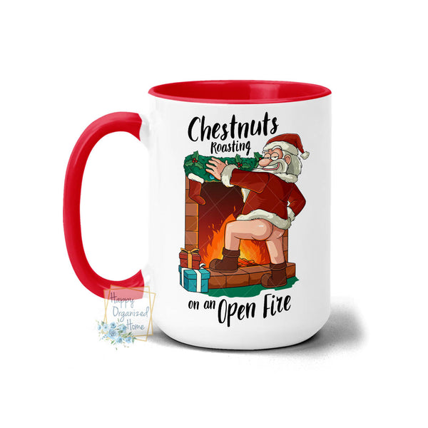 Chestnuts Roasting on an open fire - Christmas Mug