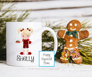 Christmas Morning Pajama Personalized Kids Unbreakable mug