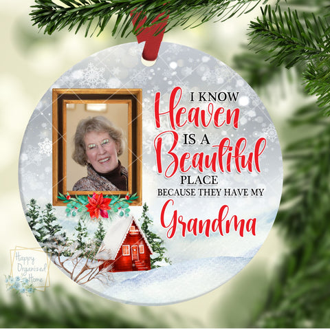 Memorial Personalized Photo Christmas ornament