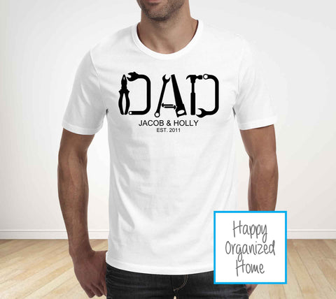 Dad Tools Personalized Father's Day T-shirt