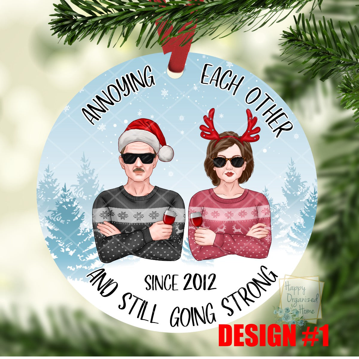 Annoying each other Christmas Couples Ornament Personalized - Christmas Ornament