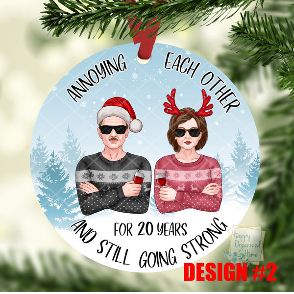 Annoying each other Christmas Couples Ornament Personalized - Christmas Ornament