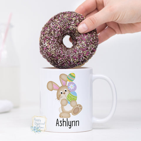 Easter Bunny with Eggs Personalized Easter Mug
