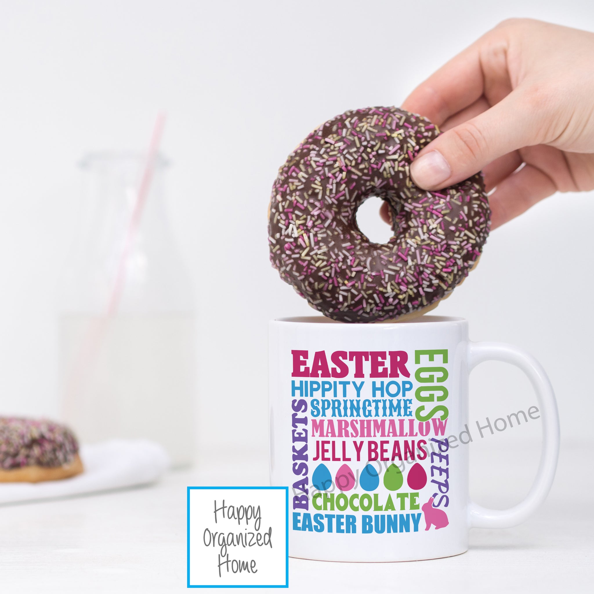 Easter Hippity Hop Word Graphic - Easter Printed Mug