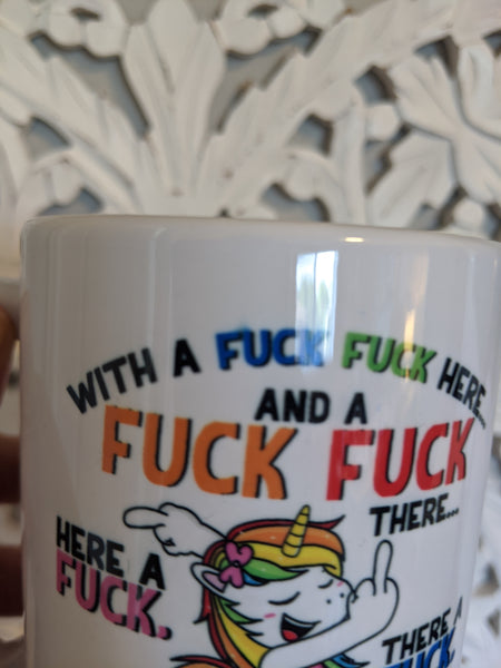 With a fuck fuck here 15oz Mug IMPERFECT