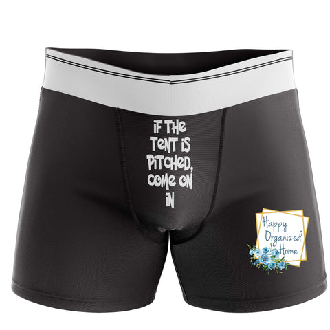 If the tent is pitched, come on in - Men's Naughty Boxer Briefs