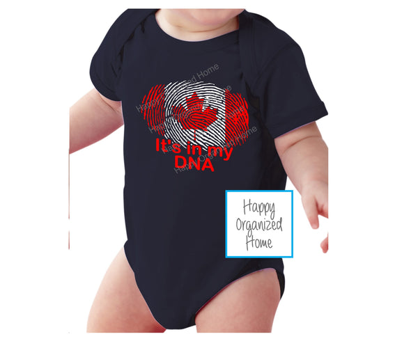 It's in my DNA - Canada Day Tshirt - Baby, Kids and Youth
