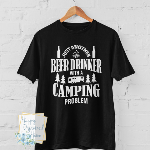 Just Another Beer Drinker with a camping problem - Men's cotton t-shirt