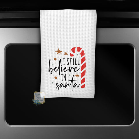 I still Believe in Santa  - Kitchen Towel Tea towel Printed Kitchen Towel