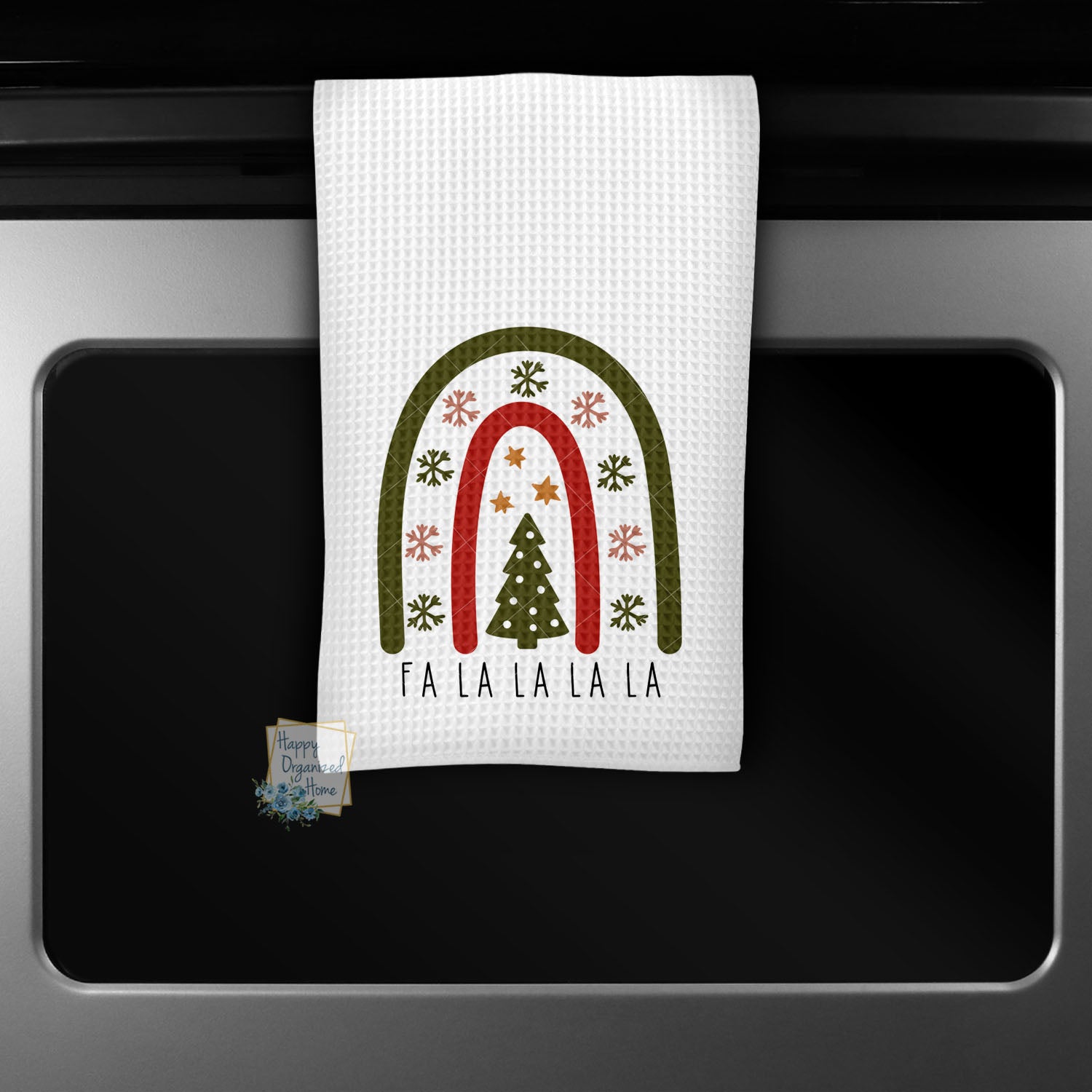 Fa La La La La Rainbow Retro style  - Kitchen Towel Tea towel Printed Kitchen Towel
