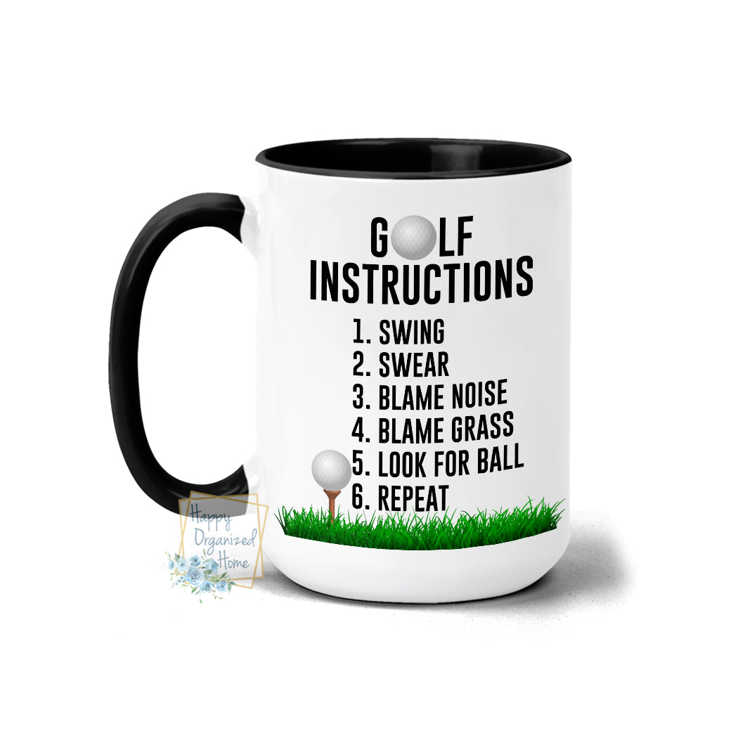 Golf Instructions - Coffee Mug  Tea Mug