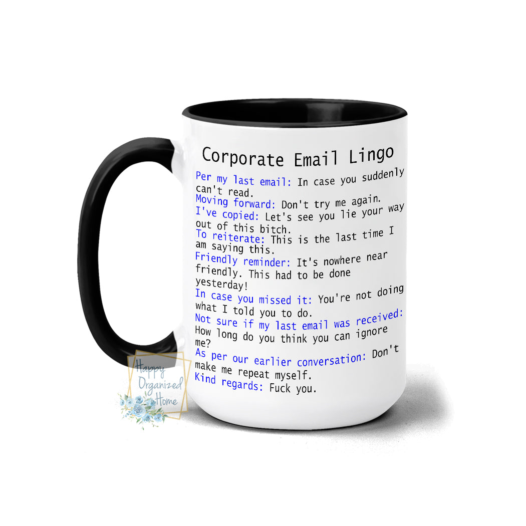 Corporate Email Lingo - Coffee Tea Mug