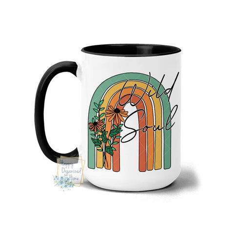 Wild Soul Floral Rainbow  - Coffee Mug Tea Mug