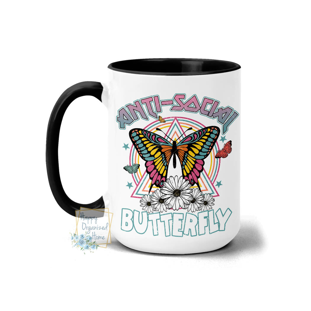 Anti Social Butterfly - Coffee Mug Tea Mug