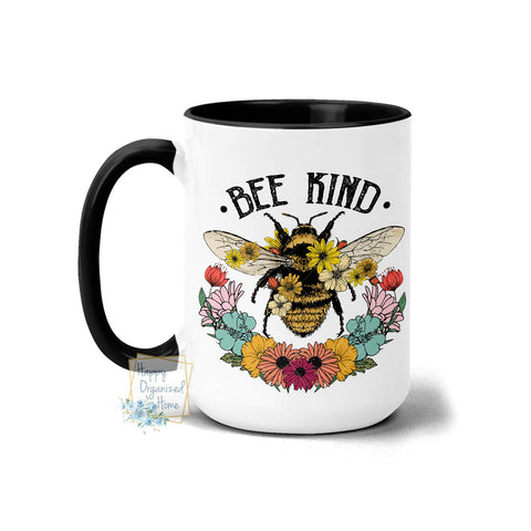 Bee Kind Flower mug - Coffee Mug Tea Mug
