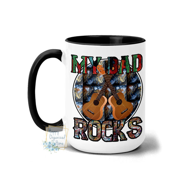 My Dad Rocks Guitar - Coffee Mug Tea Mug