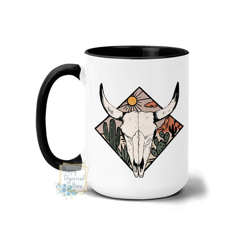 Cow Kull Vintage Retro style - Coffee Mug Tea Mug