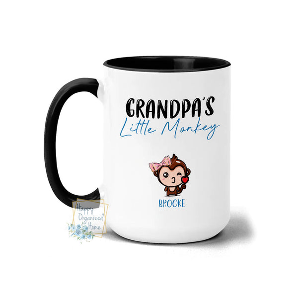 Personalized Daddy's Little Monkeys, Father's Day Mug, Dad Mug, Dad Birthday Gifts, Grandpa's Little Monkeys