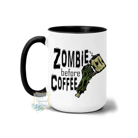 Zombie before coffee - Fall mug Coffee Tea Mug