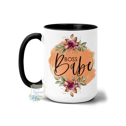 Boss Babe Coffee Mug Floral