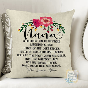Personalized Nana Quote Pillow